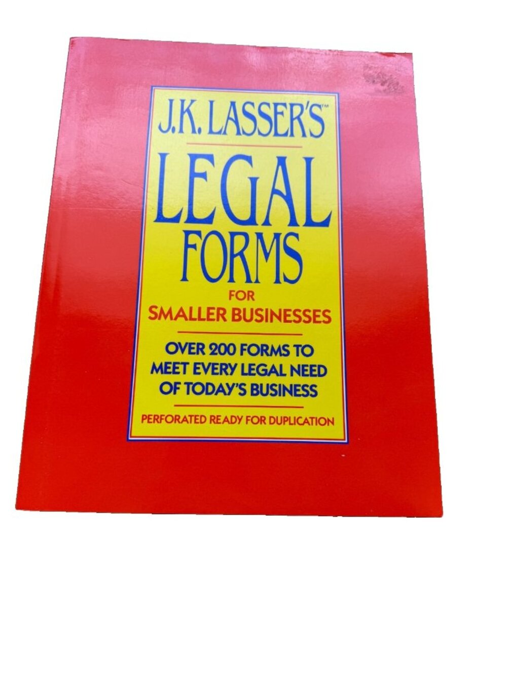 J. K. Lasser's Legal Forms for Smaller Businesses Arnold Goldstein Paperback